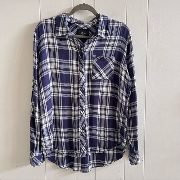 Rails Ellson Button Down Top in Indigo Navy - Picture 1 of 10